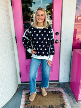 Load image into Gallery viewer, Polka Dot Loose Fit Top With Slits
