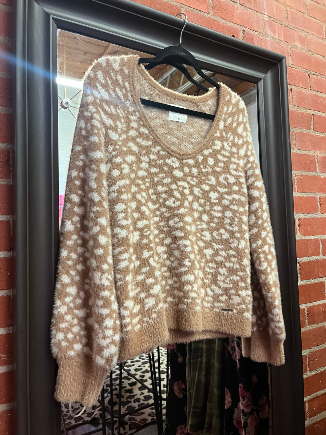 tan cheetah Abercrombie & Fitch Womens Top, Medium