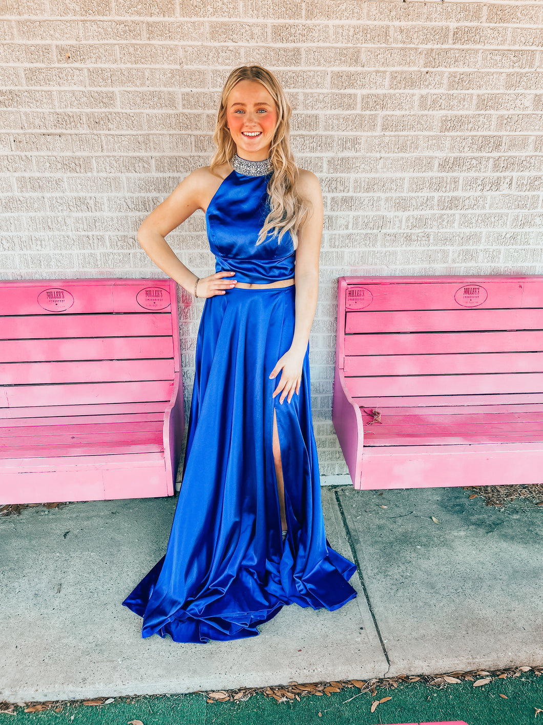 Blue Sherri Hill womens formal dress, 6