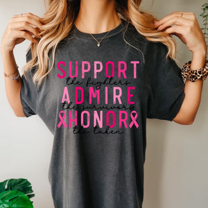 Breast Cancer Support Admire Honor Tee