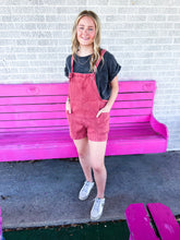 Load image into Gallery viewer, Color denim short overalls
