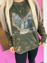Load image into Gallery viewer, Bleached faux rhinestone mallard sweater
