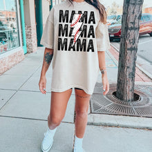 Load image into Gallery viewer, Baseball Mama Lightning bolt custom name and number tee
