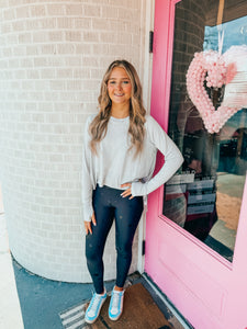 Side slit crop