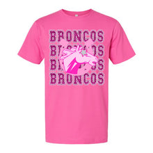 Load image into Gallery viewer, Broncos Pink Faux Glitter Design
