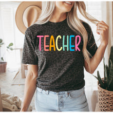 Load image into Gallery viewer, Black leopard school position specific tee
