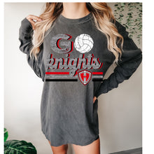 Load image into Gallery viewer, Harker Heights volleyball faux glitter volleyball design.
