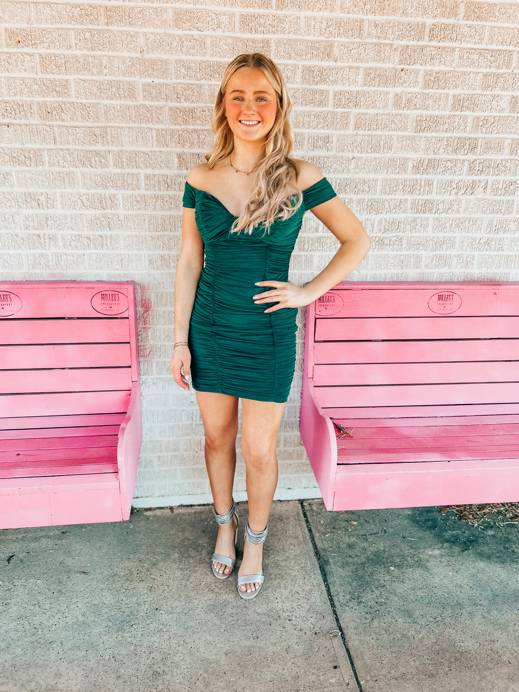 Hunter Green midnight doll womens formal dress, 9