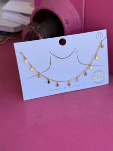 Gold star necklace