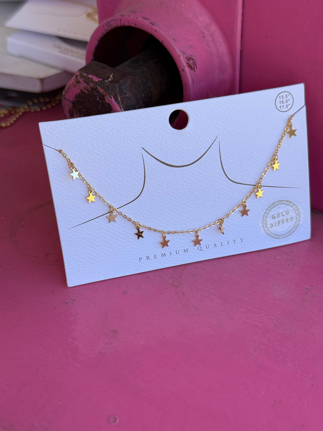 Gold star necklace