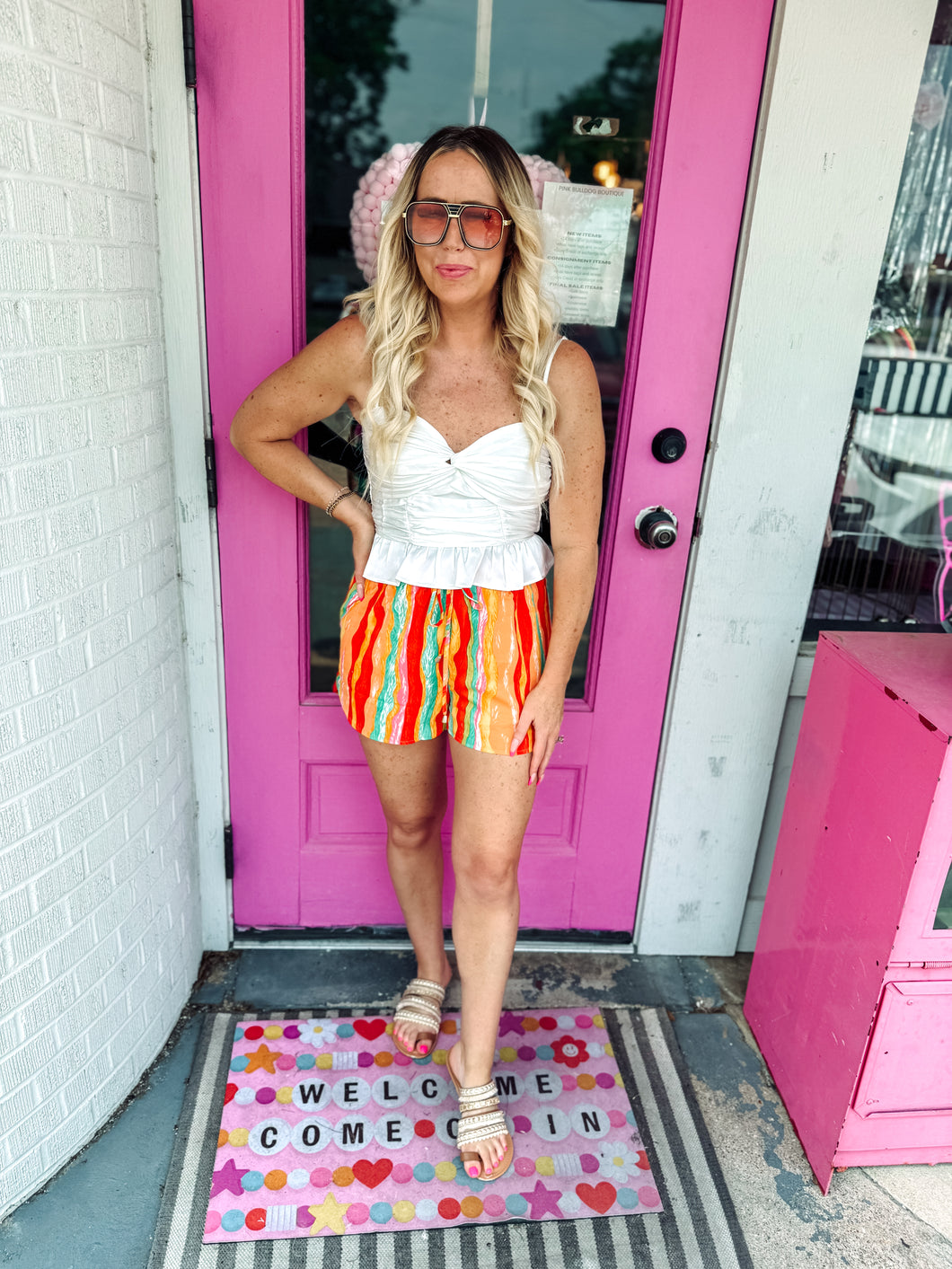 Fiesta stripe shorts