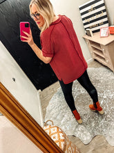 Load image into Gallery viewer, Oversized V Neck ribbed tee
