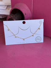 Load image into Gallery viewer, Gold round rhinestone necklace

