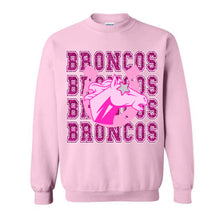 Load image into Gallery viewer, Broncos Pink Faux Glitter Design

