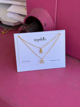 Load image into Gallery viewer, Gold rhinestone bow necklace
