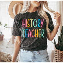 Load image into Gallery viewer, Black leopard school position specific tee
