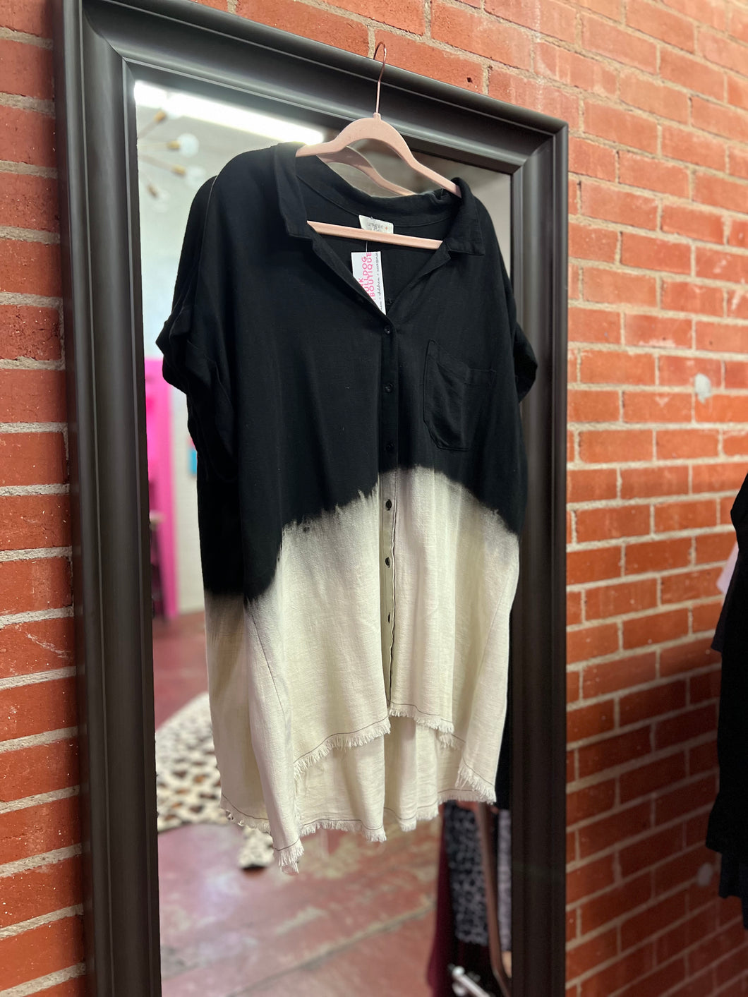 black ombre Umgee Womens Top, XL