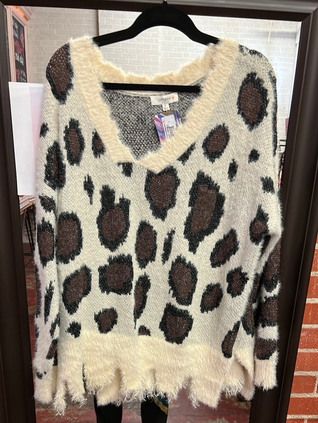 Leopard Umgee Sweater, XL