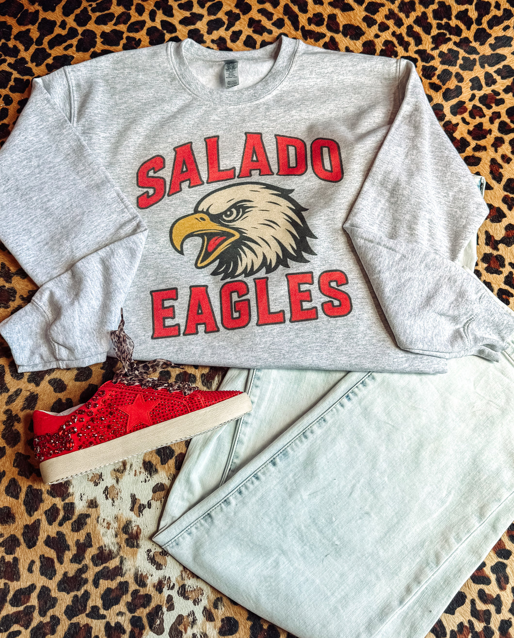 Salado eagles 90s ash gray sweatshirt