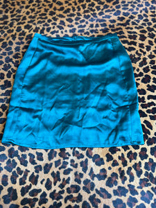 satin Green Sincerely Jules Skirt, Small