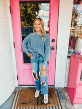 Load image into Gallery viewer, Mineral wash corded sweater
