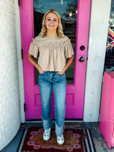 Load image into Gallery viewer, Mid Rise Crop Wide Cuffed Jeans
