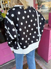 Load image into Gallery viewer, Polka Dot Loose Fit Top With Slits
