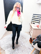 Load image into Gallery viewer, Mock neck crop sweater top
