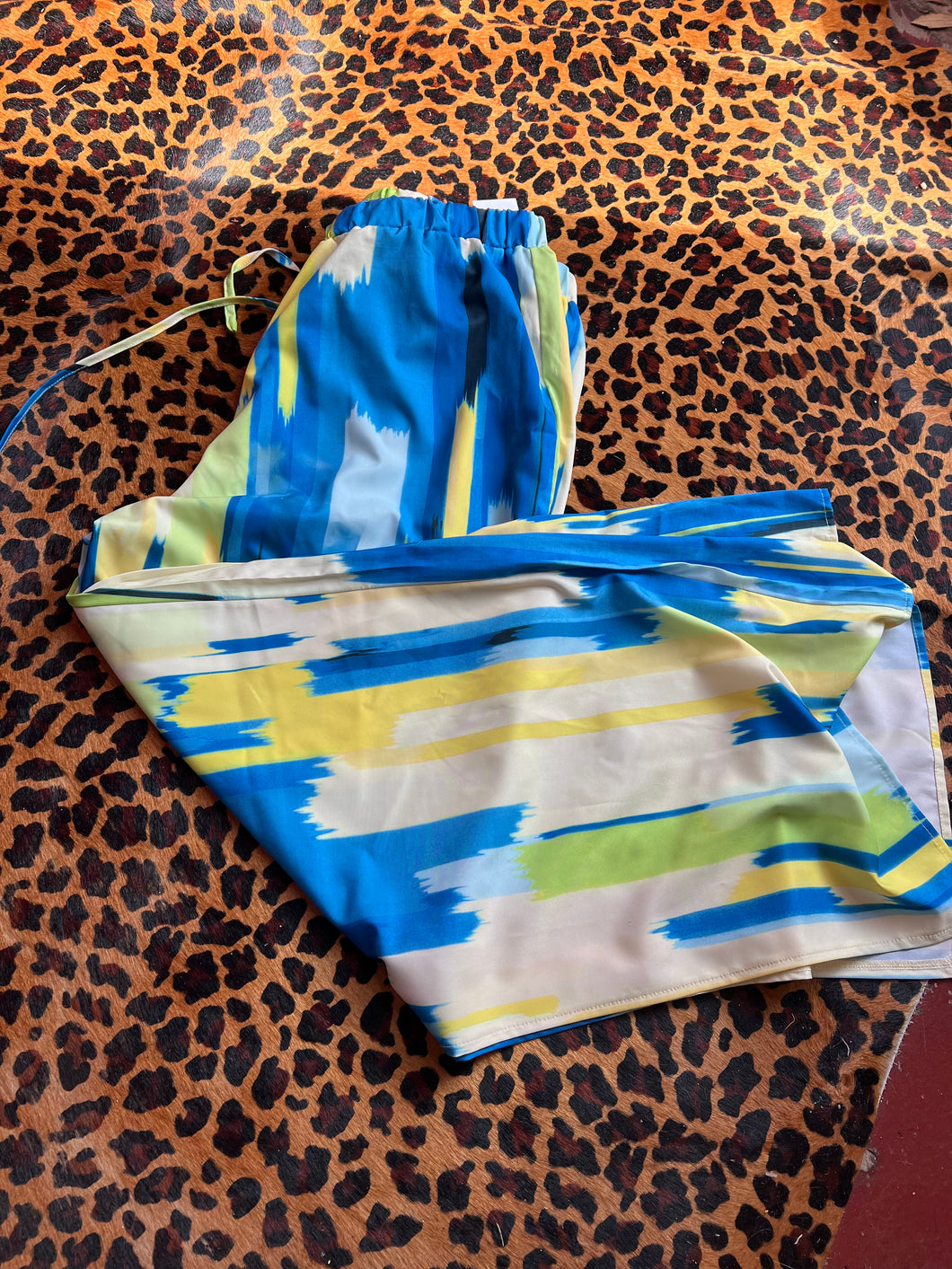 blue yellow green Shein womens dress pants, 3XL