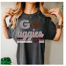 Load image into Gallery viewer, Aggies faux glitter football design

