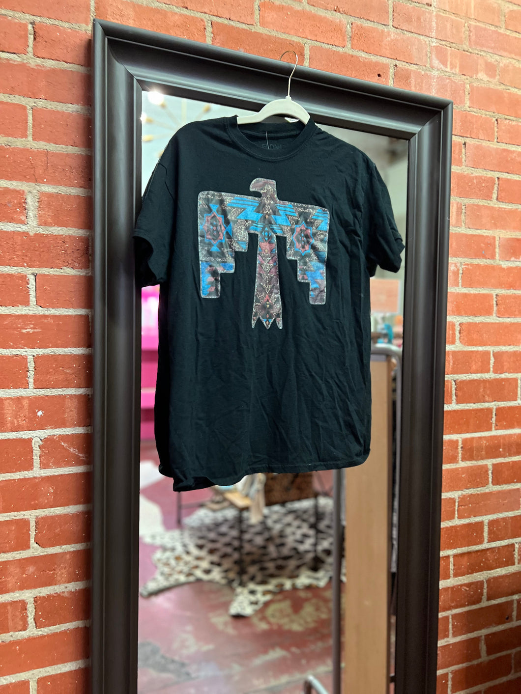 Black Pink Bulldog Womens Graphic Tee, Medium