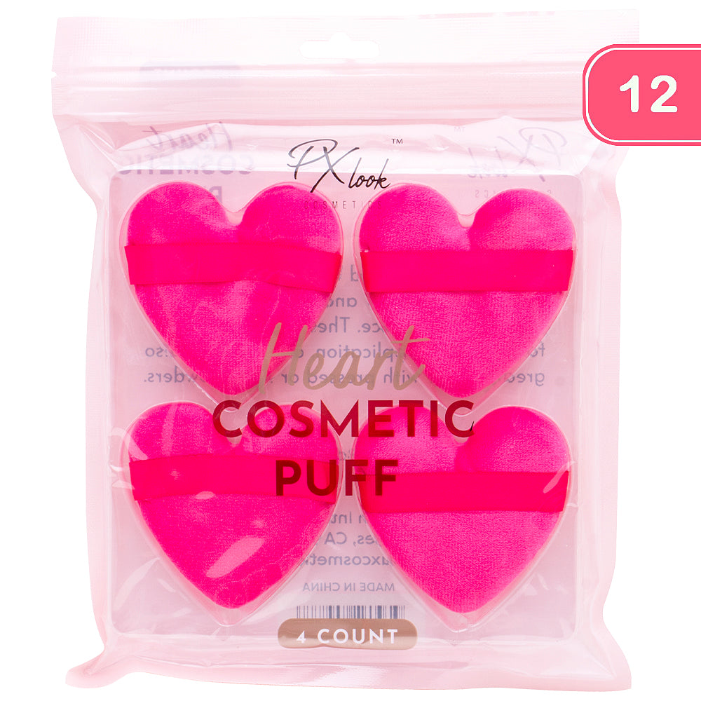 Heart shape cosmetic puff 4 pack