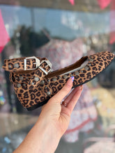 Load image into Gallery viewer, Veloria studded leopard ballerina strap flats
