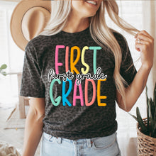 Load image into Gallery viewer, Black leopard rainbow grade specific tee
