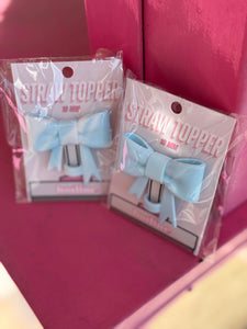Large bow straw topper