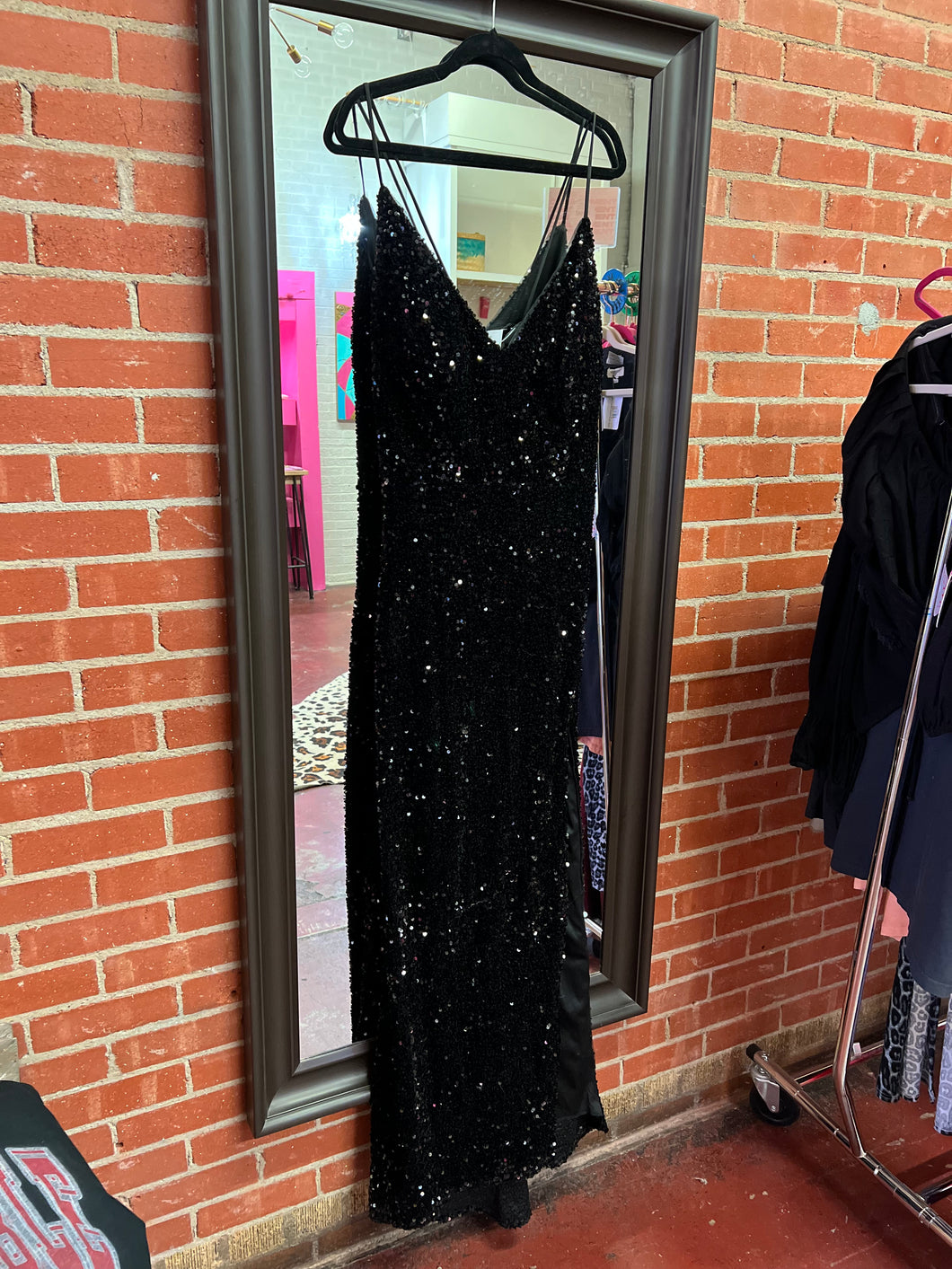 Black Pink Bulldog womens formal dress, 20