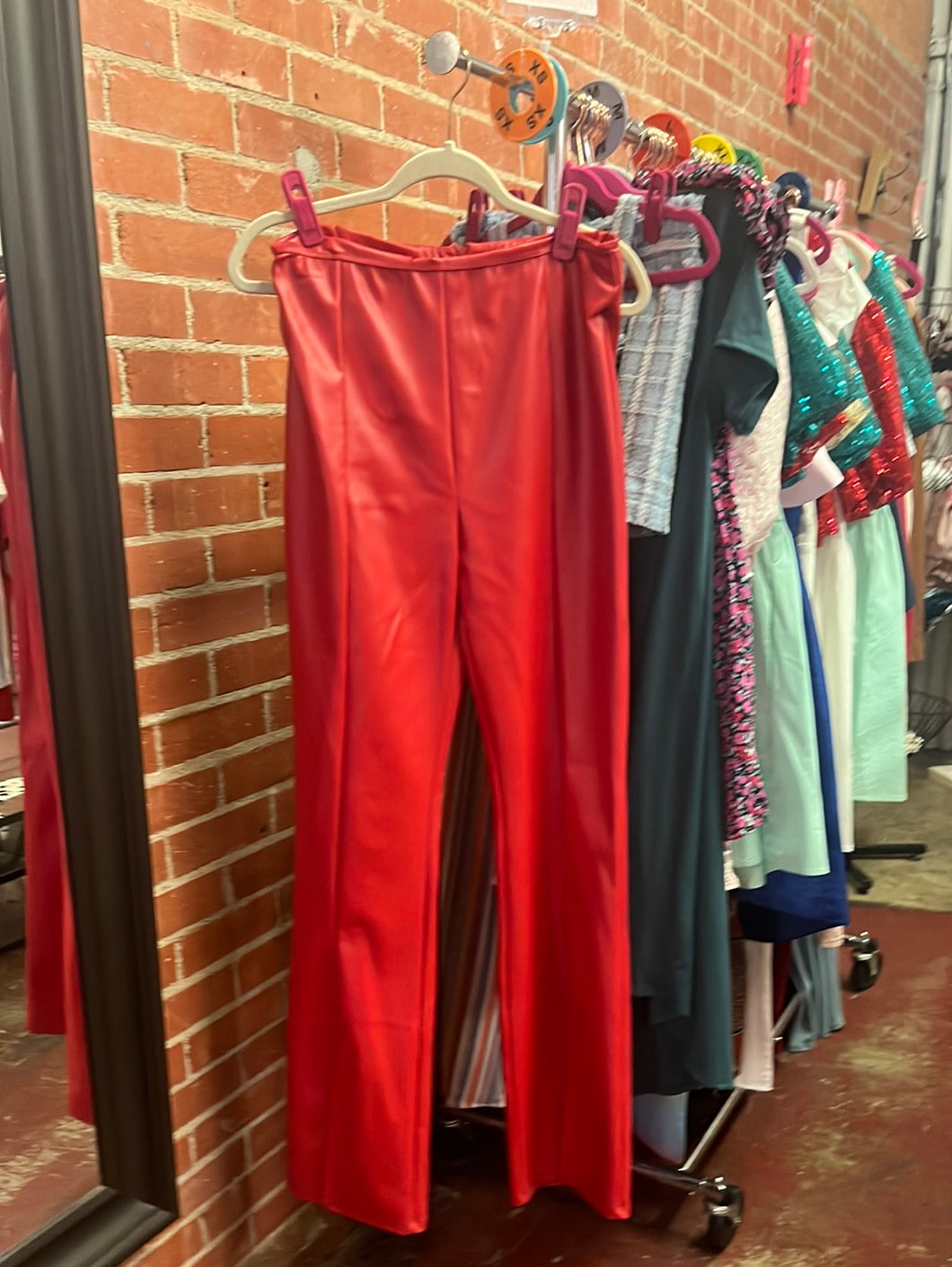 Red Vivi Womens Pants, Large