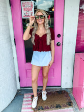 Load image into Gallery viewer, Smocked Tie Front Puff Sleeve Top
