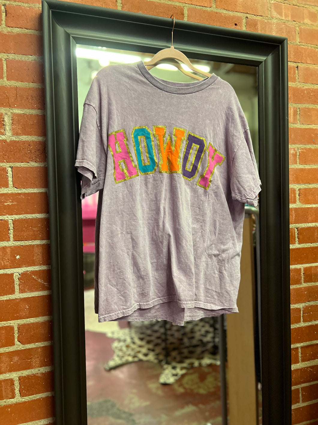 Purple Pink Bulldog Womens Graphic Tee, S/M