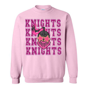 Knights Pink Faux Glitter Design