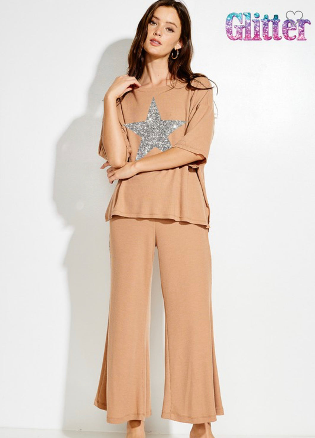 Camel Star Glitter Lounge Set