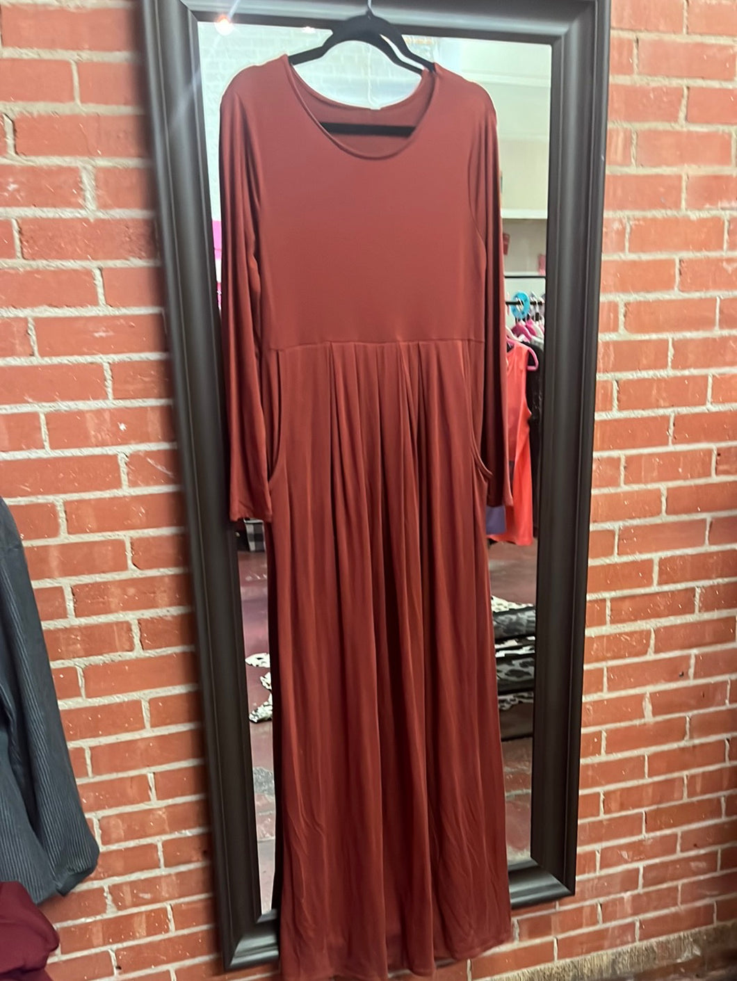 Maroon Zenana Womens Dress, Large