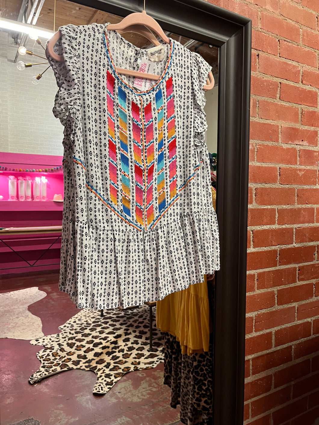 multicolor Savanna Jane Womens Top, Large