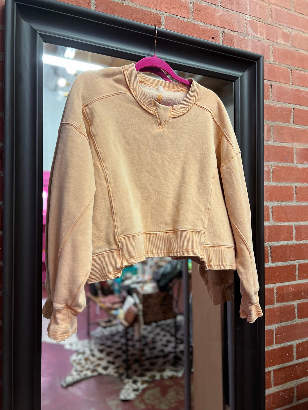 creamsicle orange Free People Sweater, XS