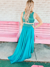 Load image into Gallery viewer, Turquoise Sherri Hill womens formal dress, 10
