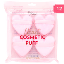 Load image into Gallery viewer, Heart shape cosmetic puff 4 pack
