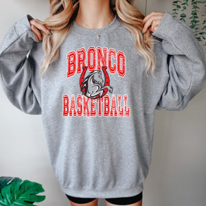 Lake Bronco Cheer Fundraiser Basketball Distressed Design