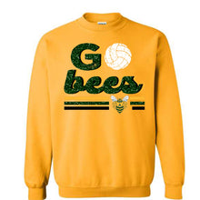 Load image into Gallery viewer, Academy Bees faux glitter Volleyball design
