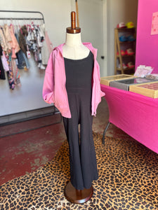 Youth yoga flare crop jumpsuit