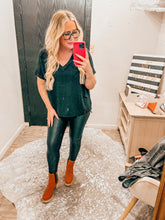 Load image into Gallery viewer, Oversized V Neck ribbed tee
